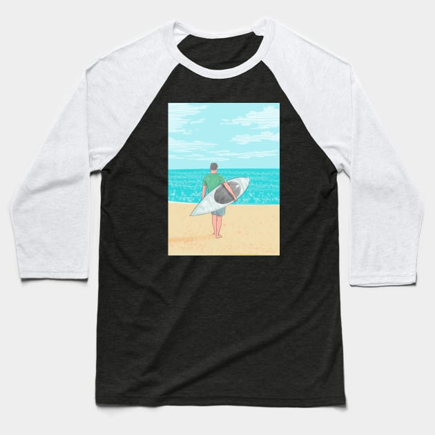 prone paddleboarder Baseball T-Shirt by comecuba67